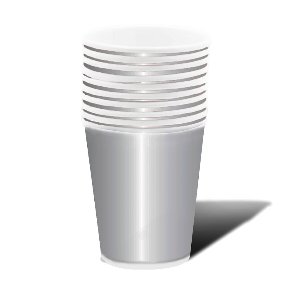 VASO CARTON PLATEADO